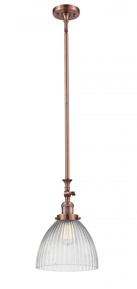 Seneca Falls - 1 Light - 10 inch - Antique Copper - Stem Hung - Adjustable Mini Pendant