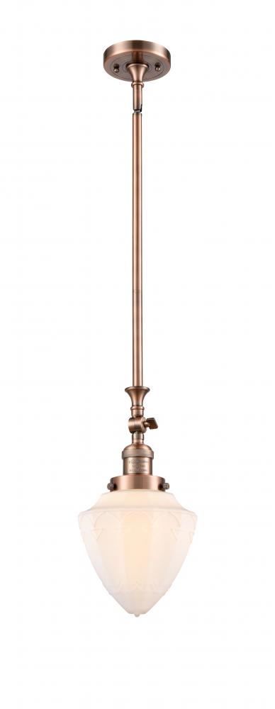 Bullet - 1 Light - 7 inch - Antique Copper - Stem Hung - Adjustable Mini Pendant