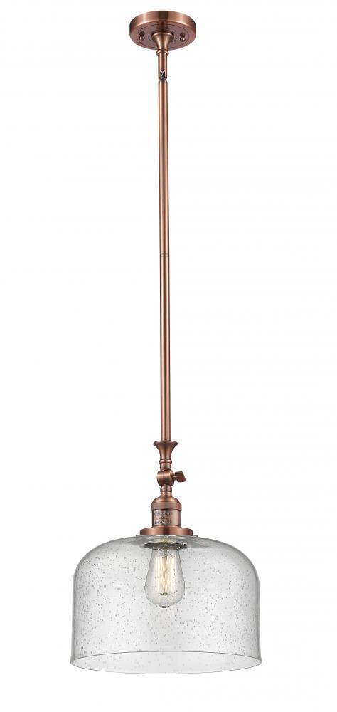 Bell - 1 Light - 12 inch - Antique Copper - Stem Hung - Adjustable Mini Pendant