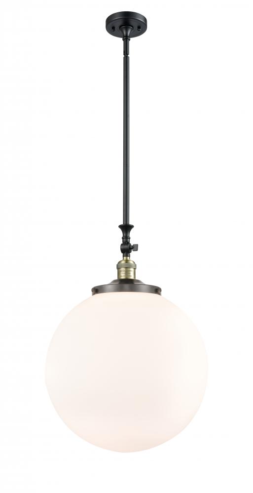 Beacon - 1 Light - 16 inch - Black Antique Brass - Stem Hung - Adjustable Mini Pendant