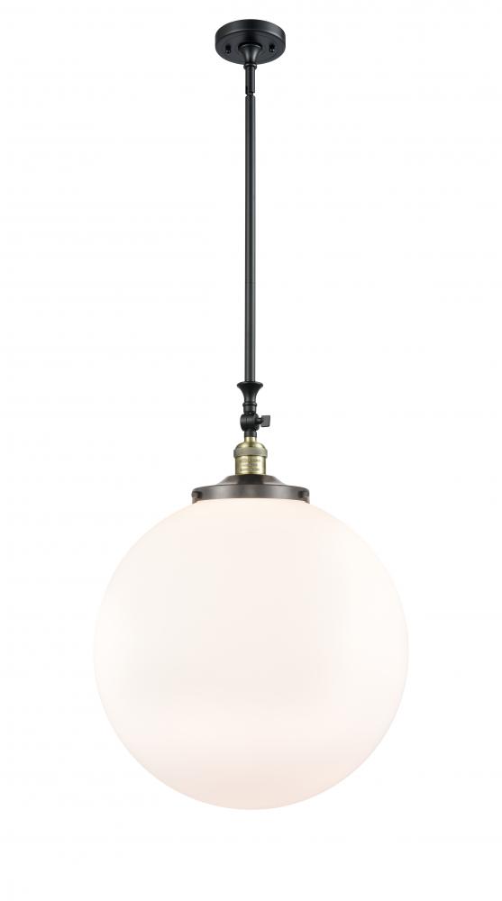 Beacon - 1 Light - 18 inch - Black Antique Brass - Stem Hung - Adjustable Mini Pendant