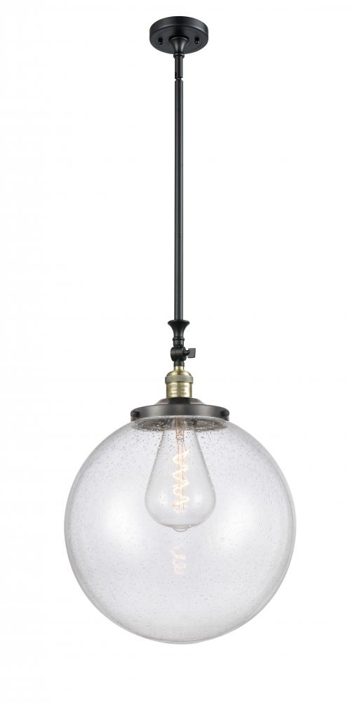 Beacon - 1 Light - 16 inch - Black Antique Brass - Stem Hung - Adjustable Mini Pendant