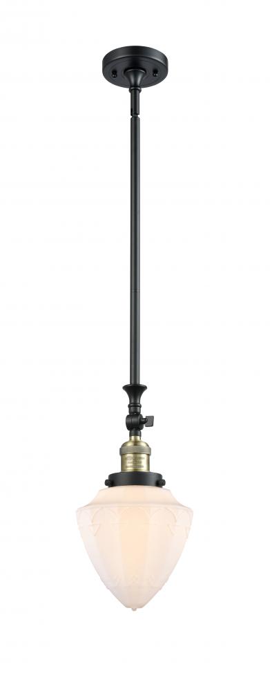 Bullet - 1 Light - 7 inch - Black Antique Brass - Stem Hung - Adjustable Mini Pendant