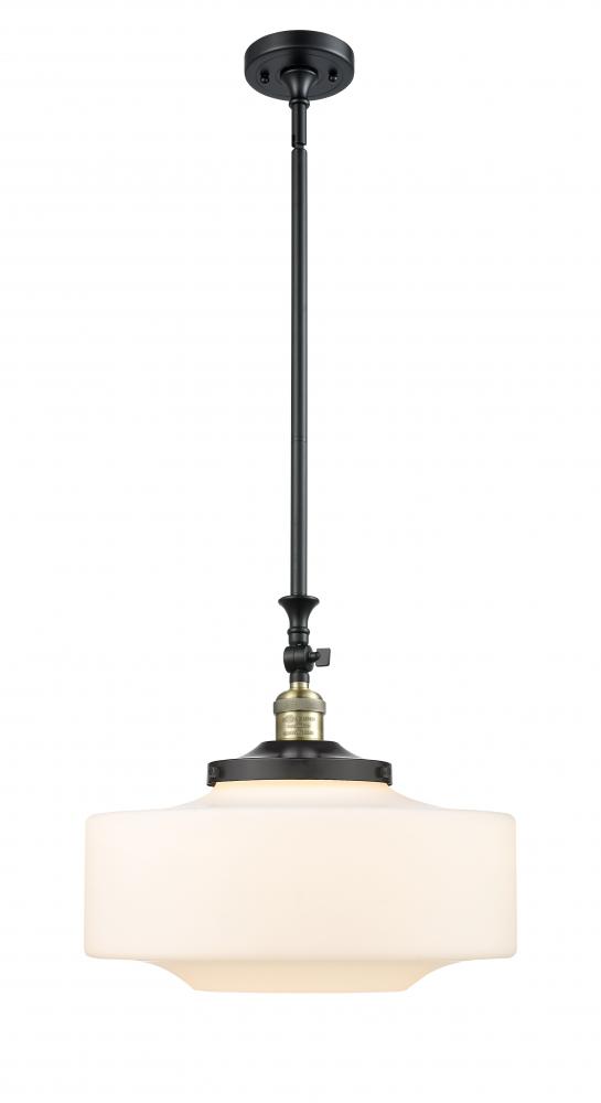 Bridgeton - 1 Light - 16 inch - Black Antique Brass - Stem Hung - Adjustable Mini Pendant
