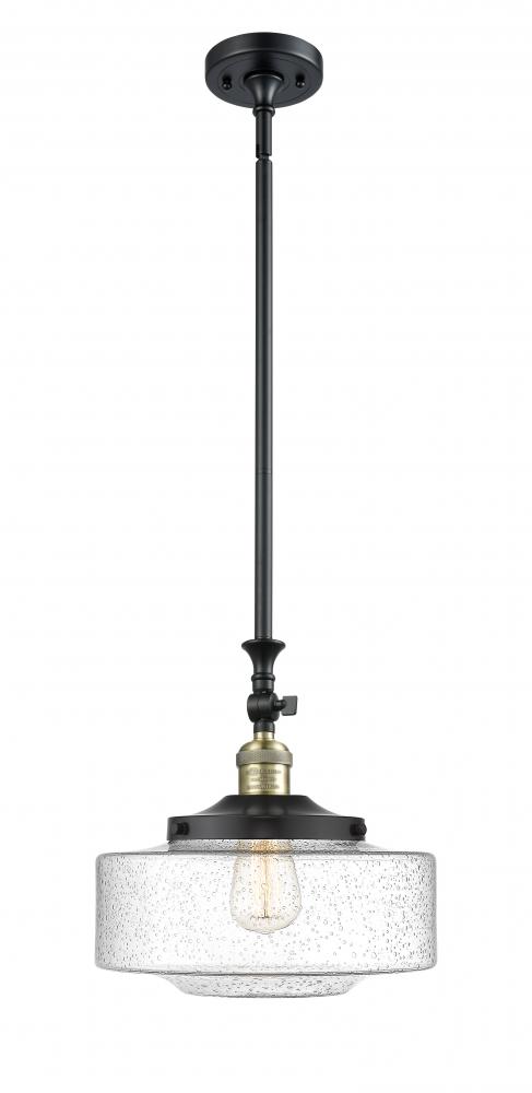 Bridgeton - 1 Light - 12 inch - Black Antique Brass - Stem Hung - Adjustable Mini Pendant