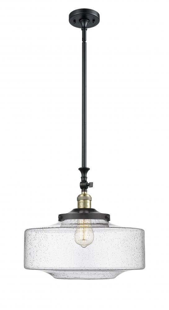 Bridgeton - 1 Light - 16 inch - Black Antique Brass - Stem Hung - Adjustable Mini Pendant