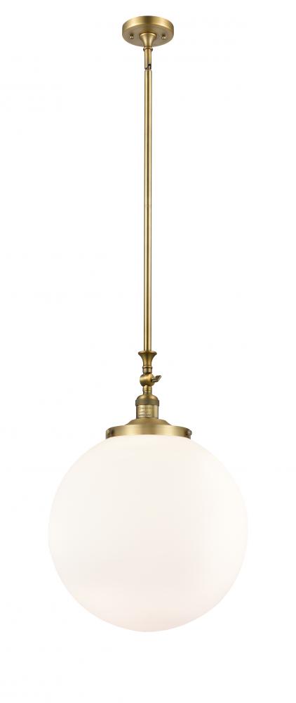 Beacon - 1 Light - 16 inch - Brushed Brass - Stem Hung - Adjustable Mini Pendant