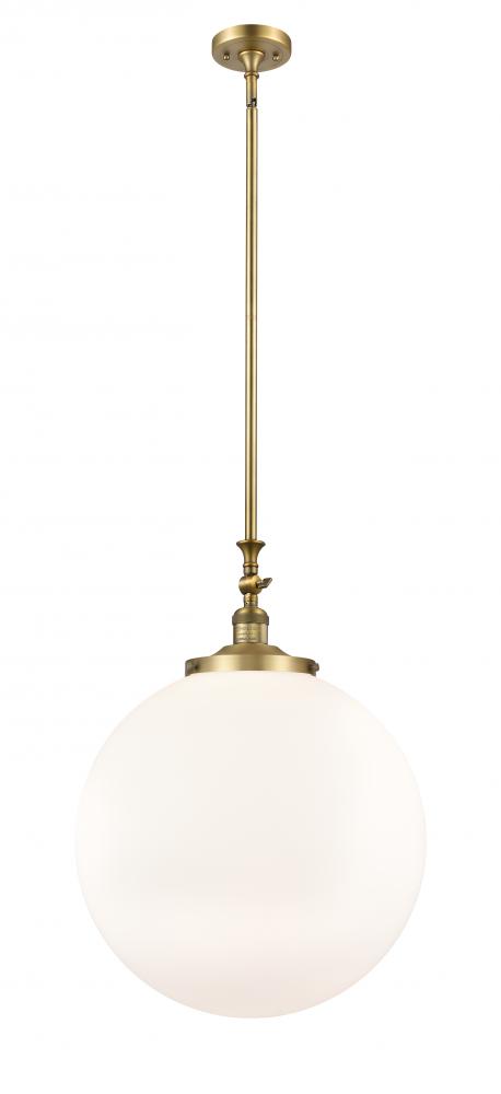 Beacon - 1 Light - 18 inch - Brushed Brass - Stem Hung - Adjustable Mini Pendant