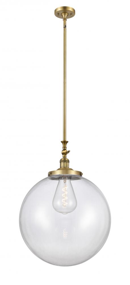 Beacon - 1 Light - 18 inch - Brushed Brass - Stem Hung - Adjustable Mini Pendant