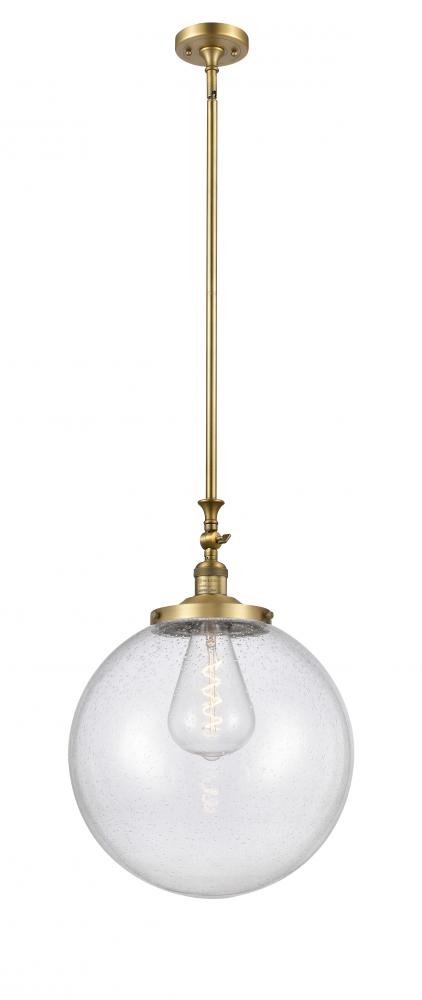 Beacon - 1 Light - 16 inch - Brushed Brass - Stem Hung - Adjustable Mini Pendant