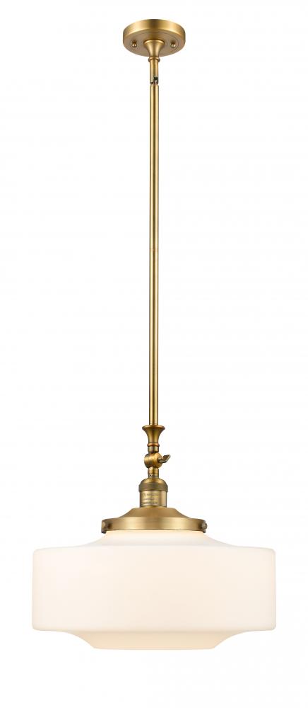 Bridgeton - 1 Light - 16 inch - Brushed Brass - Stem Hung - Adjustable Mini Pendant