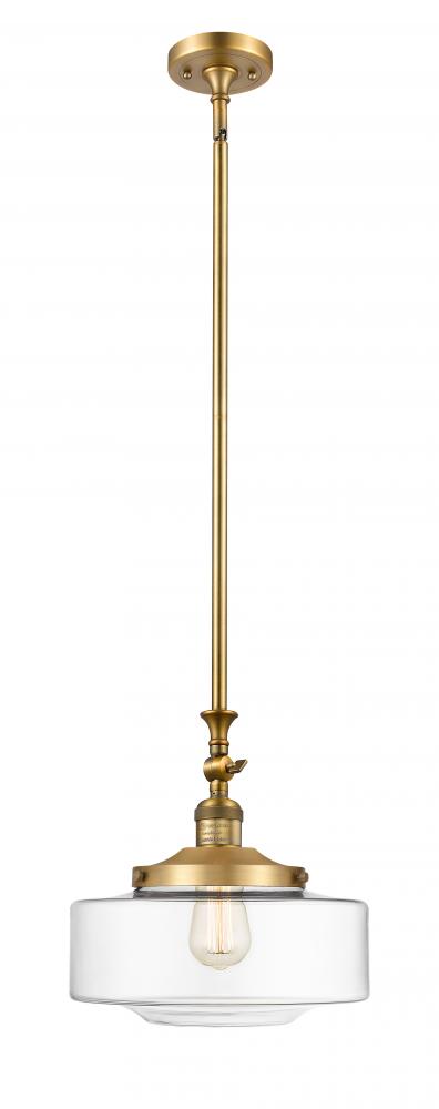 Bridgeton - 1 Light - 12 inch - Brushed Brass - Stem Hung - Adjustable Mini Pendant