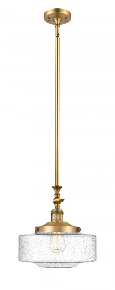 Bridgeton - 1 Light - 12 inch - Brushed Brass - Stem Hung - Adjustable Mini Pendant