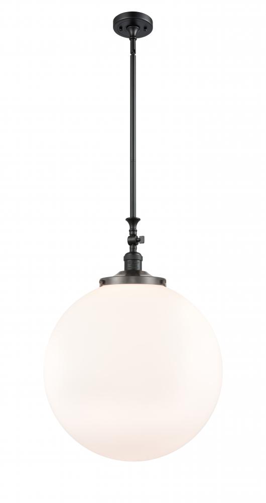 Beacon - 1 Light - 18 inch - Matte Black - Stem Hung - Adjustable Mini Pendant
