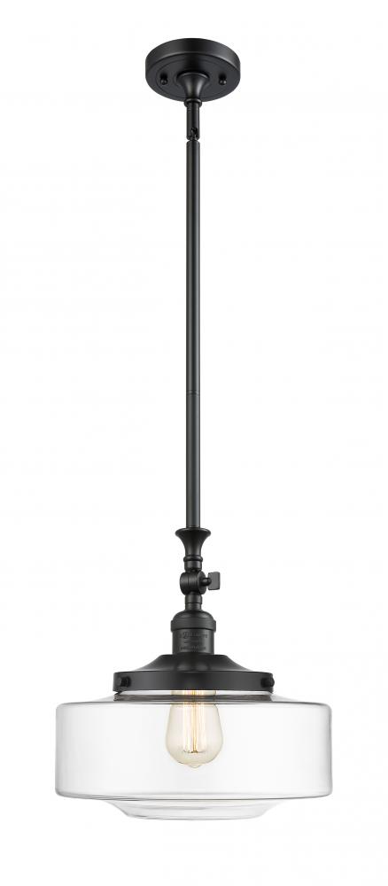 Bridgeton - 1 Light - 12 inch - Matte Black - Stem Hung - Adjustable Mini Pendant