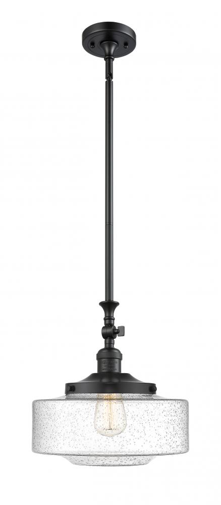 Bridgeton - 1 Light - 12 inch - Matte Black - Stem Hung - Adjustable Mini Pendant
