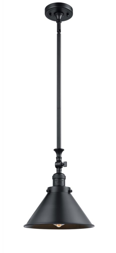 Briarcliff - 1 Light - 10 inch - Matte Black - Stem Hung - Adjustable Mini Pendant