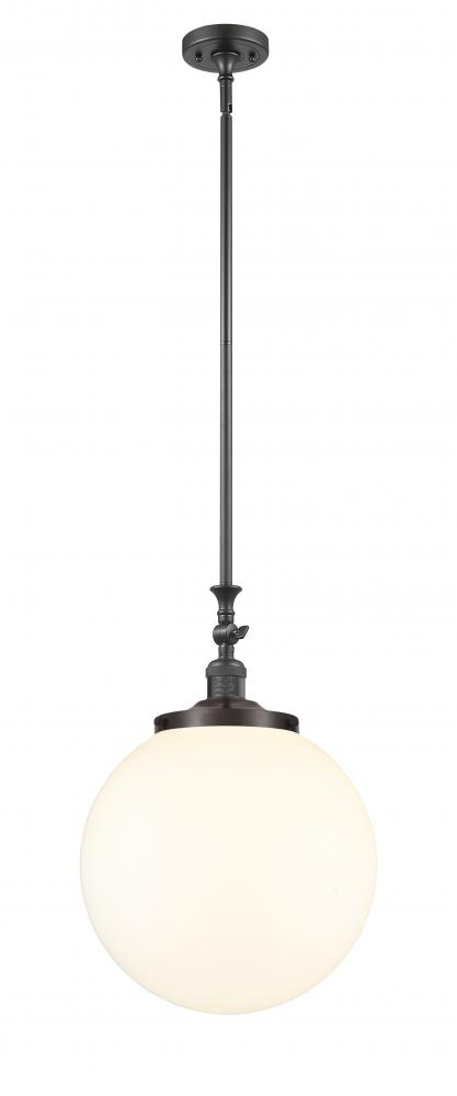 Beacon - 1 Light - 12 inch - Oil Rubbed Bronze - Stem Hung - Adjustable Mini Pendant