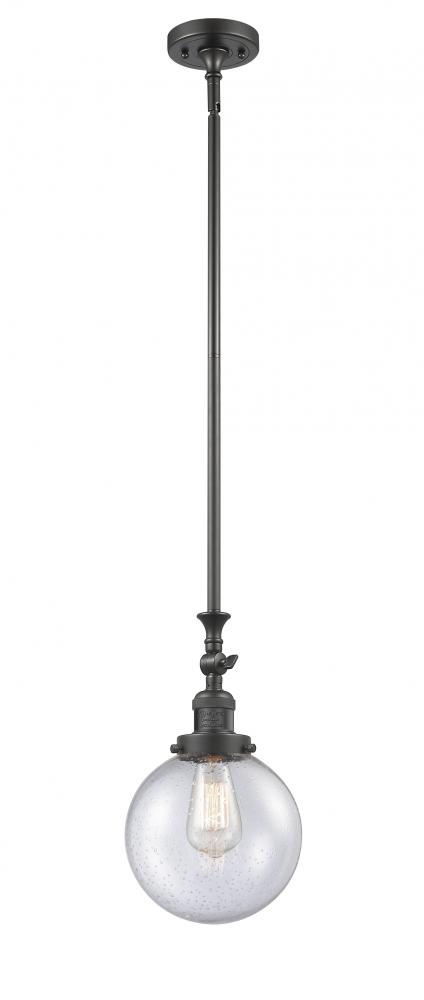 Beacon - 1 Light - 8 inch - Oil Rubbed Bronze - Stem Hung - Adjustable Mini Pendant