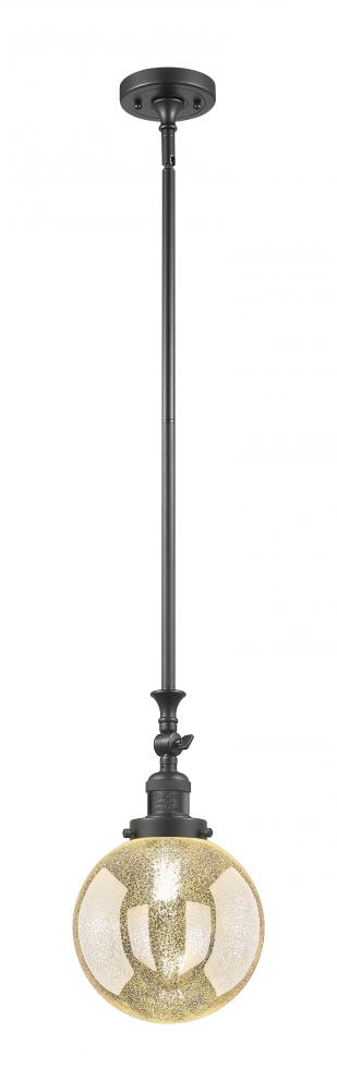 Beacon - 1 Light - 8 inch - Oil Rubbed Bronze - Stem Hung - Adjustable Mini Pendant