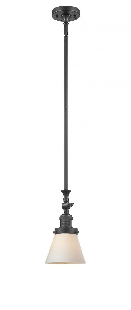 Cone - 1 Light - 6 inch - Oil Rubbed Bronze - Stem Hung - Adjustable Mini Pendant