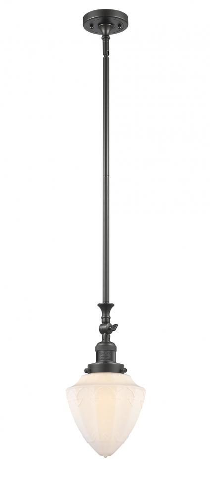 Bullet - 1 Light - 7 inch - Oil Rubbed Bronze - Stem Hung - Adjustable Mini Pendant