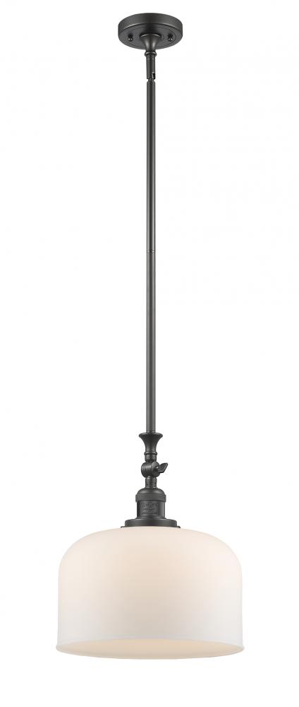 Bell - 1 Light - 12 inch - Oil Rubbed Bronze - Stem Hung - Adjustable Mini Pendant