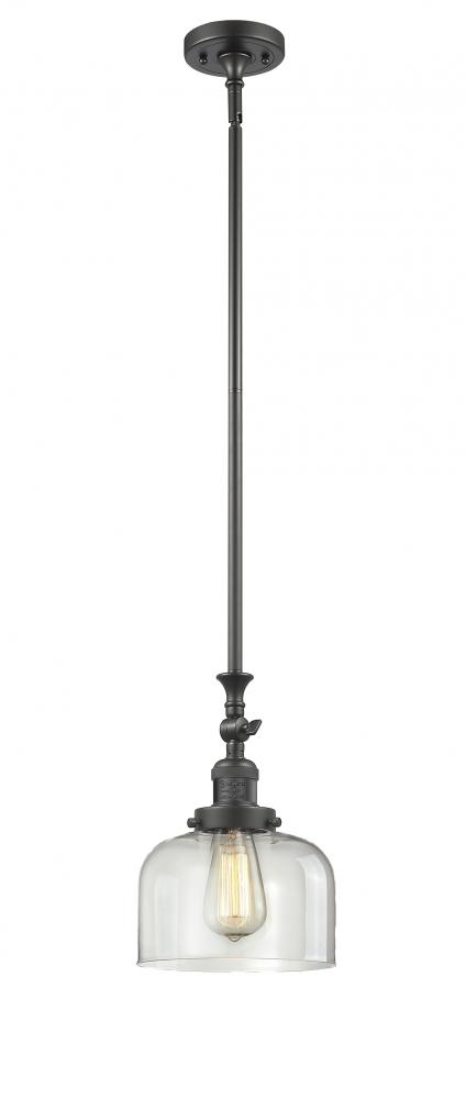 Bell - 1 Light - 8 inch - Oil Rubbed Bronze - Stem Hung - Adjustable Mini Pendant