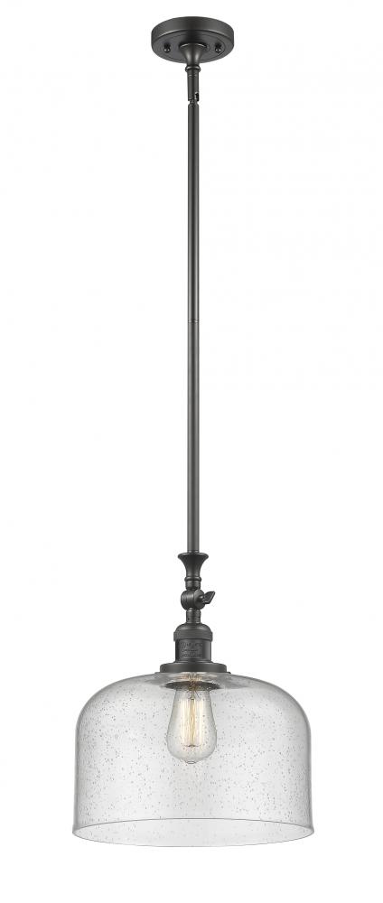 Bell - 1 Light - 12 inch - Oil Rubbed Bronze - Stem Hung - Adjustable Mini Pendant