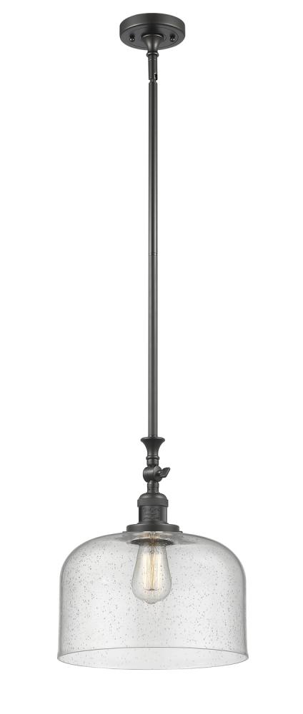 Bell - 1 Light - 12 inch - Oil Rubbed Bronze - Stem Hung - Adjustable Mini Pendant