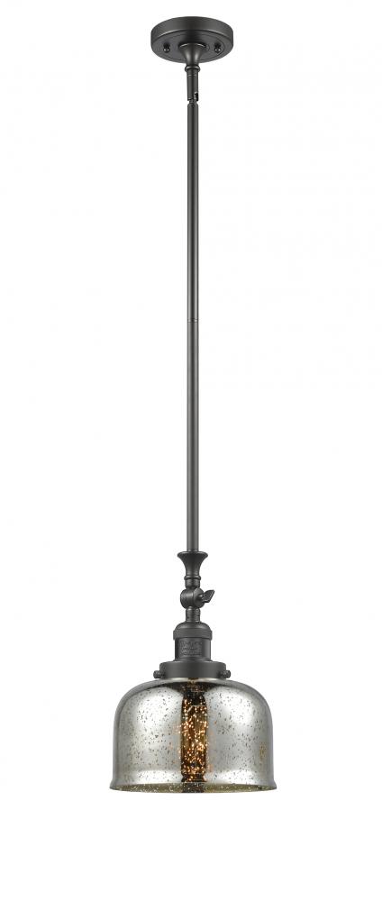 Bell - 1 Light - 8 inch - Oil Rubbed Bronze - Stem Hung - Adjustable Mini Pendant