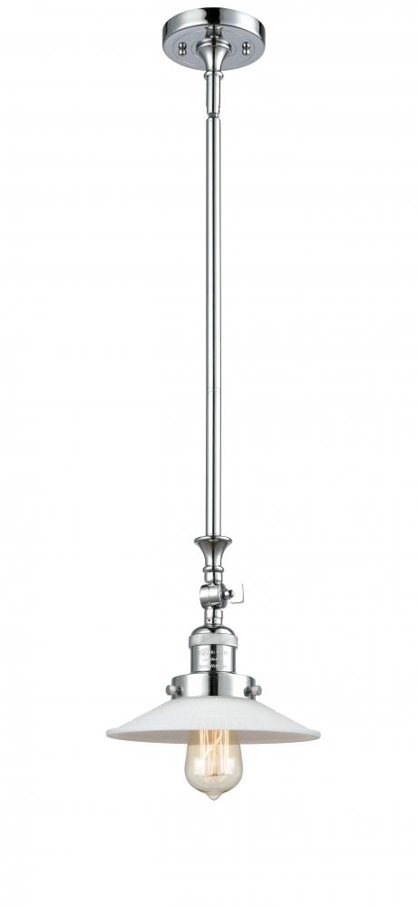 Halophane - 1 Light - 9 inch - Polished Chrome - Stem Hung - Adjustable Mini Pendant