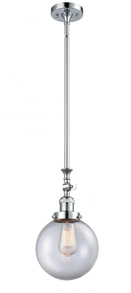Beacon - 1 Light - 8 inch - Polished Chrome - Stem Hung - Adjustable Mini Pendant