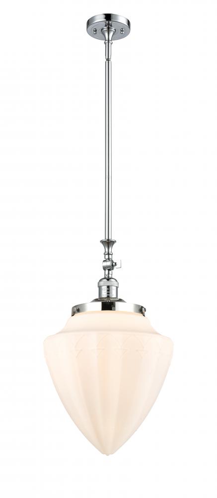 Bullet - 1 Light - 12 inch - Polished Chrome - Stem Hung - Adjustable Mini Pendant