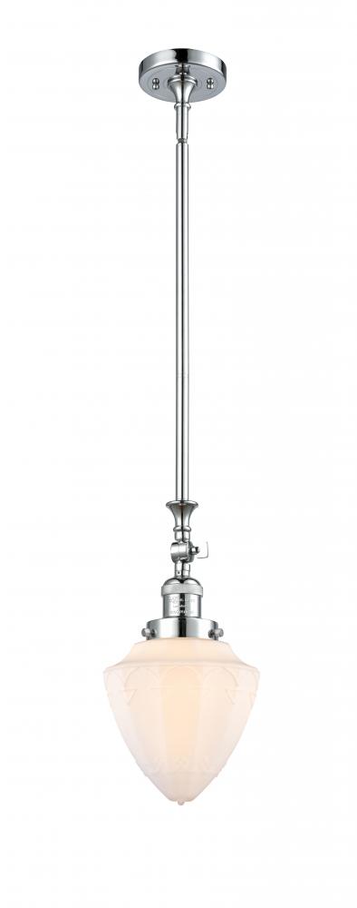Bullet - 1 Light - 7 inch - Polished Chrome - Stem Hung - Adjustable Mini Pendant