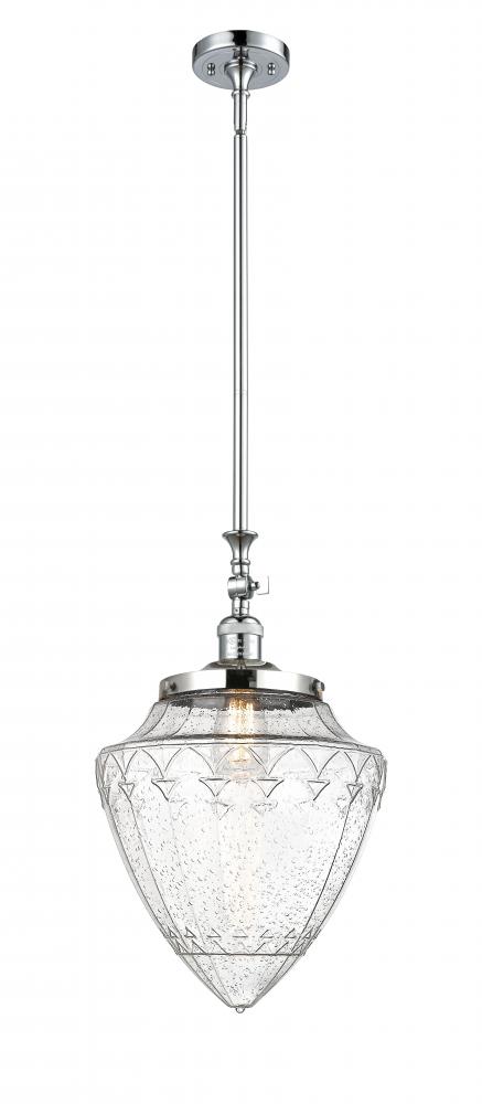 Bullet - 1 Light - 12 inch - Polished Chrome - Stem Hung - Adjustable Mini Pendant