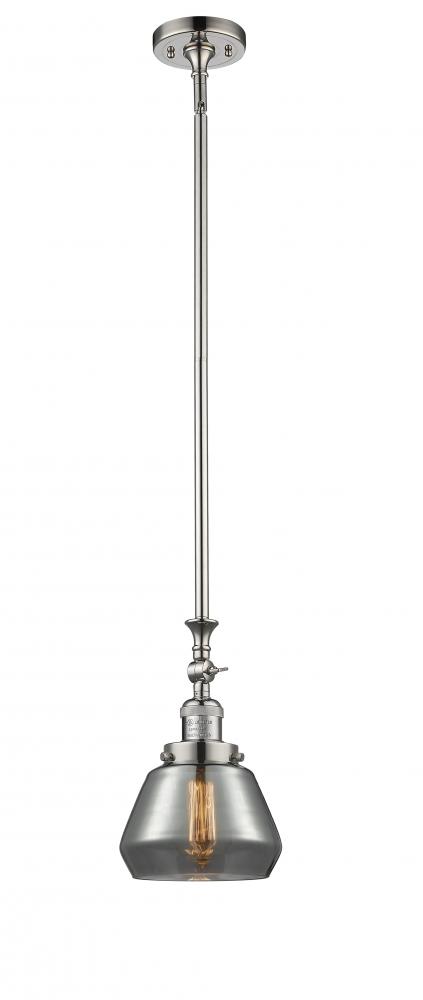 Fulton - 1 Light - 7 inch - Polished Nickel - Stem Hung - Adjustable Mini Pendant