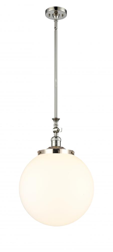 Beacon - 1 Light - 12 inch - Polished Nickel - Stem Hung - Adjustable Mini Pendant