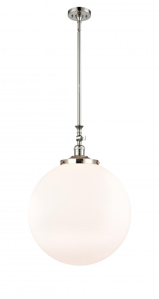 Beacon - 1 Light - 18 inch - Polished Nickel - Stem Hung - Adjustable Mini Pendant