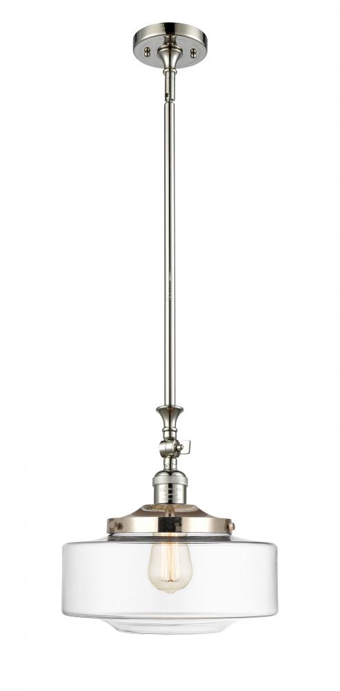 Bridgeton - 1 Light - 12 inch - Polished Nickel - Stem Hung - Adjustable Mini Pendant