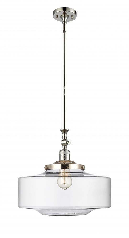 Bridgeton - 1 Light - 16 inch - Polished Nickel - Stem Hung - Adjustable Mini Pendant