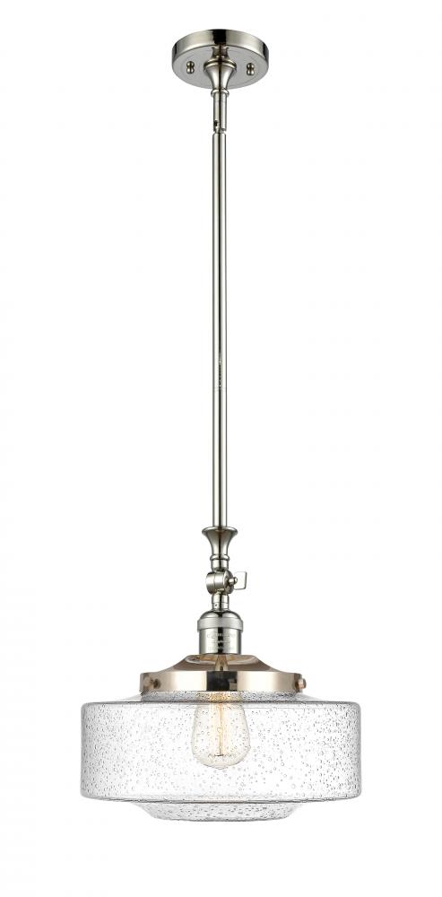 Bridgeton - 1 Light - 12 inch - Polished Nickel - Stem Hung - Adjustable Mini Pendant