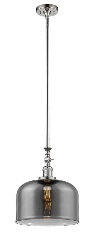 Bell - 1 Light - 12 inch - Polished Nickel - Stem Hung - Adjustable Mini Pendant