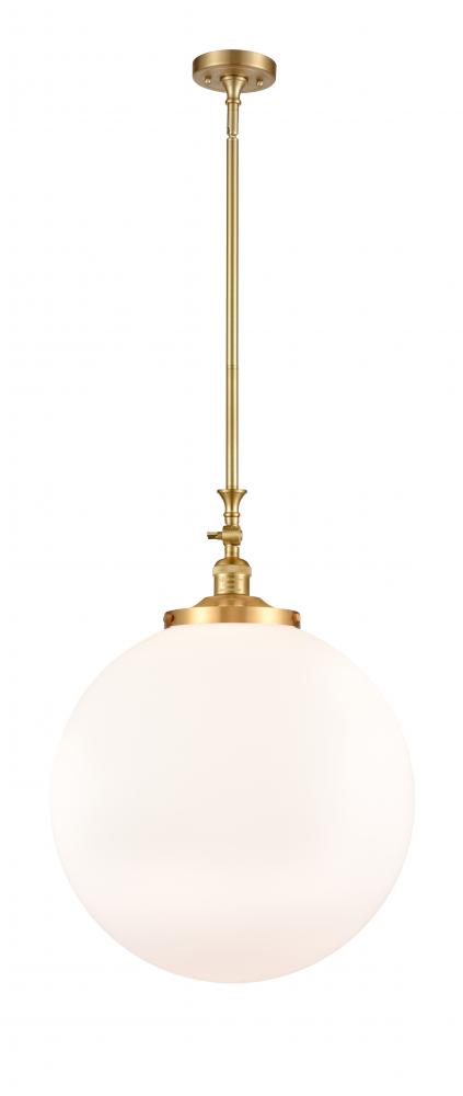 Beacon - 1 Light - 18 inch - Satin Gold - Stem Hung - Adjustable Mini Pendant