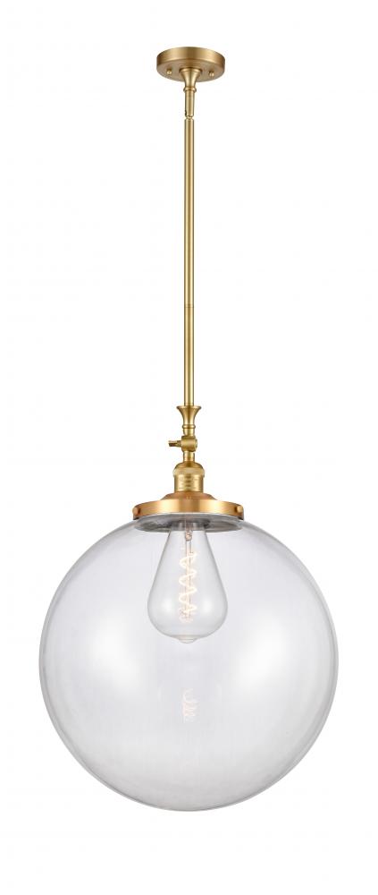 Beacon - 1 Light - 18 inch - Satin Gold - Stem Hung - Adjustable Mini Pendant