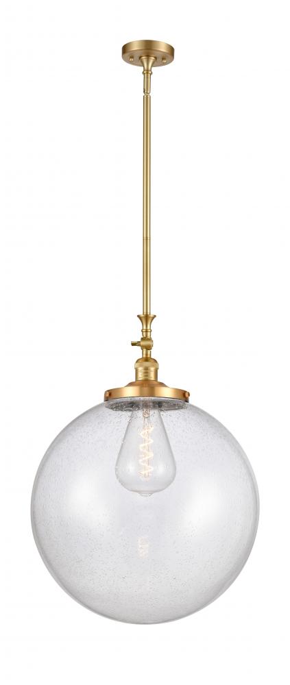 Beacon - 1 Light - 18 inch - Satin Gold - Stem Hung - Adjustable Mini Pendant