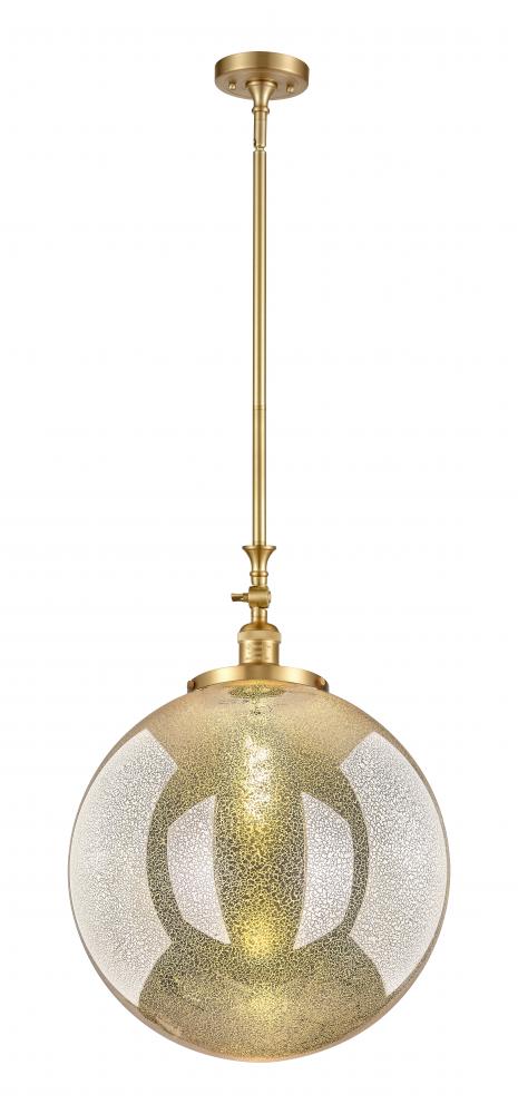 Beacon - 1 Light - 18 inch - Satin Gold - Stem Hung - Adjustable Mini Pendant