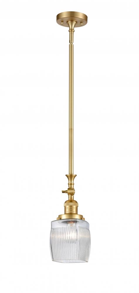 Colton - 1 Light - 6 inch - Satin Gold - Stem Hung - Adjustable Mini Pendant