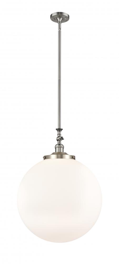 Beacon - 1 Light - 18 inch - Brushed Satin Nickel - Stem Hung - Adjustable Mini Pendant