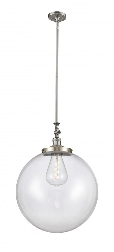 Beacon - 1 Light - 18 inch - Brushed Satin Nickel - Stem Hung - Adjustable Mini Pendant